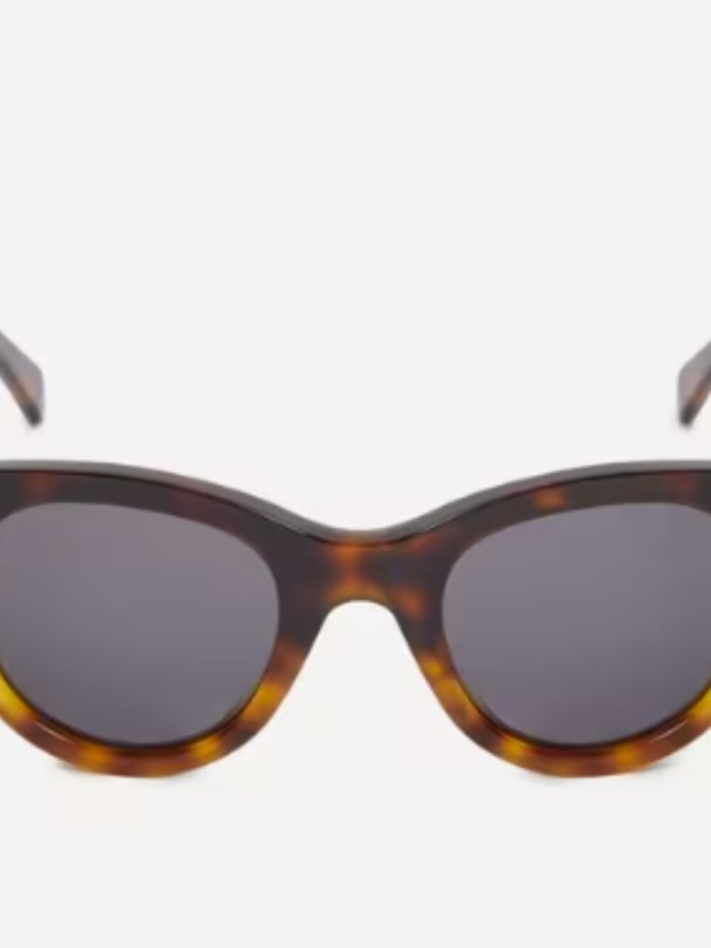 Celine Three Dots Brown Tortoiseshell Rounded Cat-Eye Sunglasses